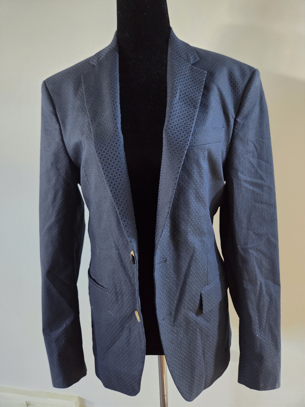 ZARA MAN Navy Textured Blazer – Men’s US 36 / EU 46